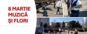 Flori și muzică pentru femeile din Ploiești, de 8 Martie