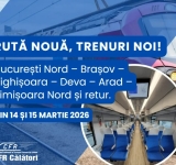 De mâine, prahovenii pot ajunge la Timișoara cu tren direct al CFR Călători! Află câte ore faci cu trenul până la destinația finală
