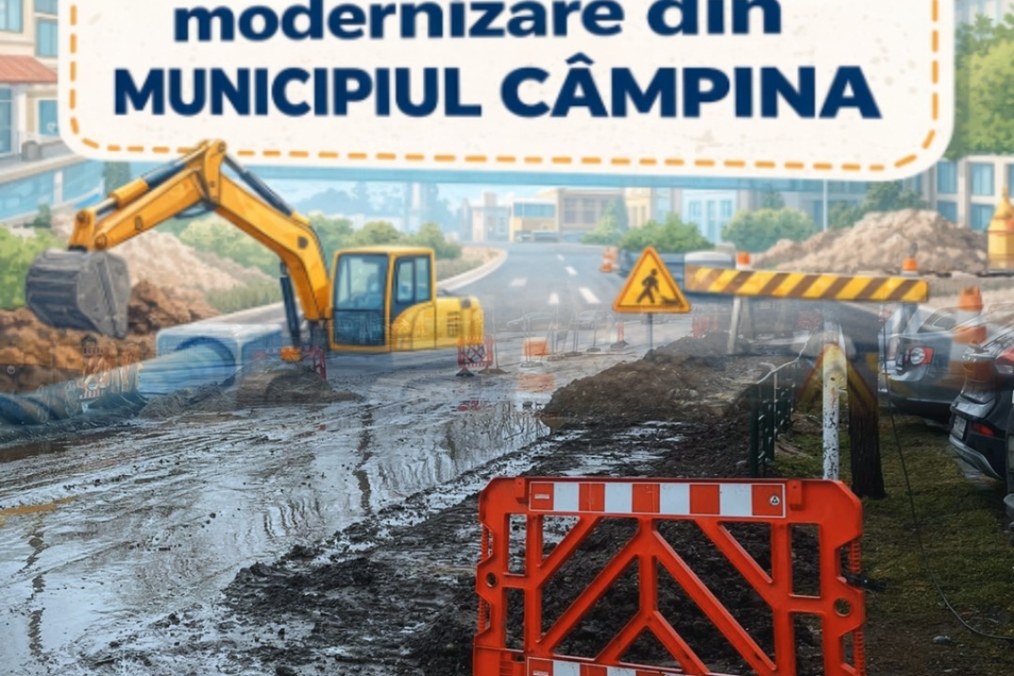 Informare Hidro Prahova SA privind lucrările de modernizare a rețelelor de apă și canalizare în municipiul Câmpina