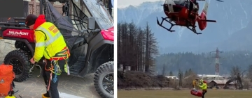 Intervenție dramatică în Bucegi. Turist de 68 de ani, salvat cu elicopterul după o cădere de sute de metri pe Valea Albă