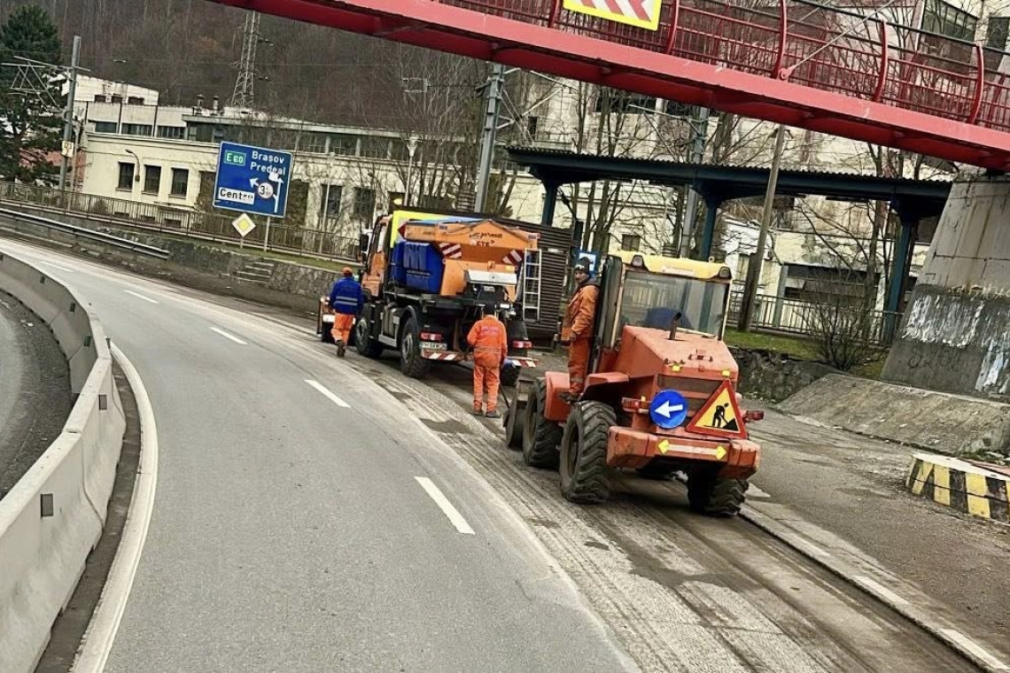 Lucrări de reparații pe DN1, în zona Sinaia