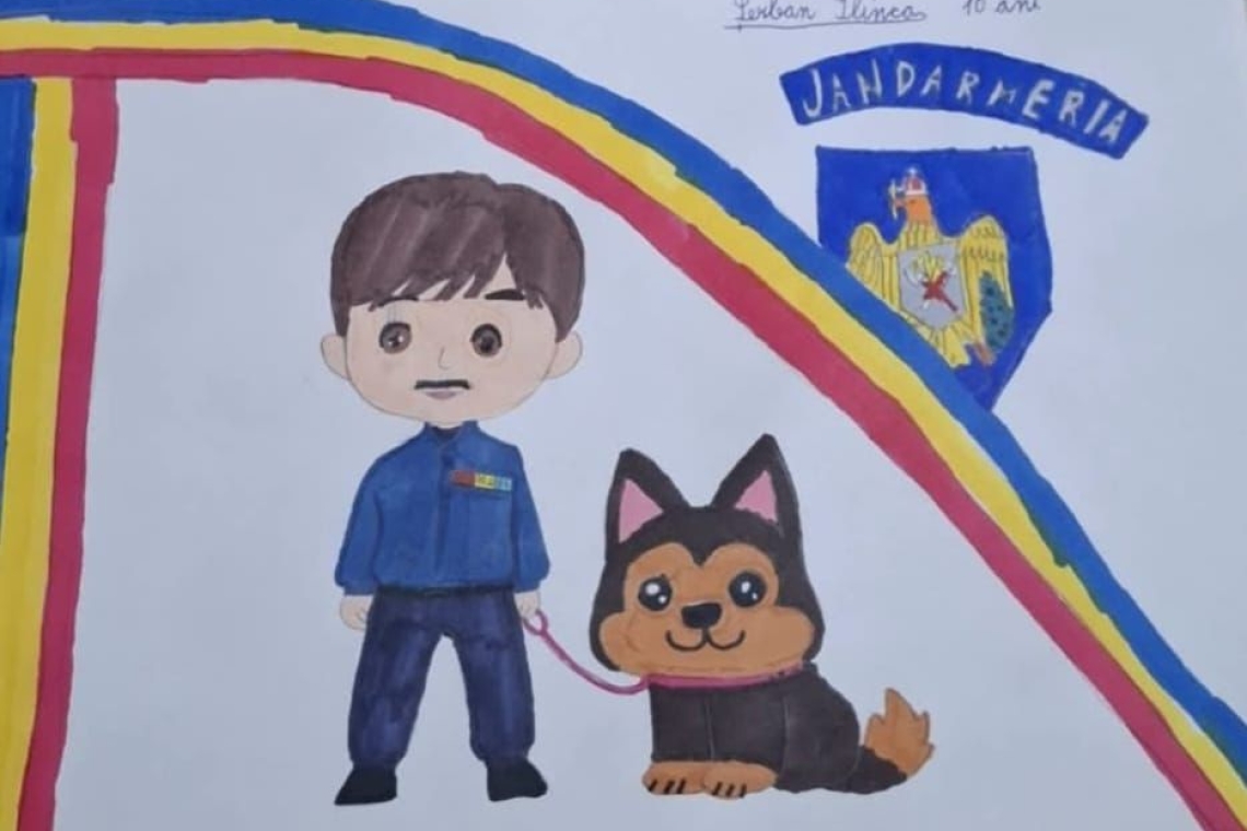 Câștigătorii concursului de desen „O imagine cât o mie de cuvinte. Jandarmii, prietenii noștri!”, premiați la Ploiești