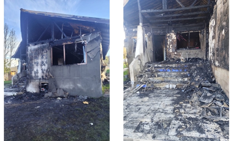 Un incendiu devastator a lăsat o familie din comuna Aluniș fără acoperiș deasupra capului, chiar înainte de Sărbătorile Pascale. Haideți să-i ajutăm!