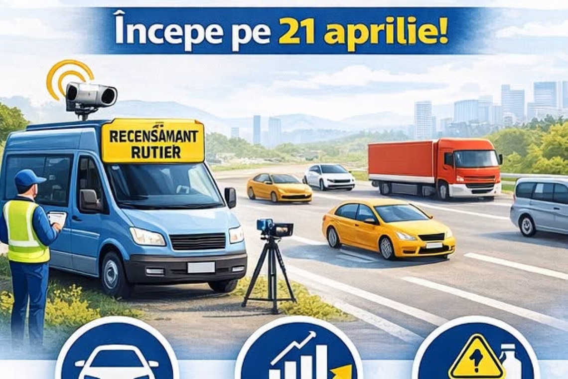 Astăzi a început Recensământul General de Circulație Rutieră în România. Cum se va desfășura acțiunea de preluare a datelor