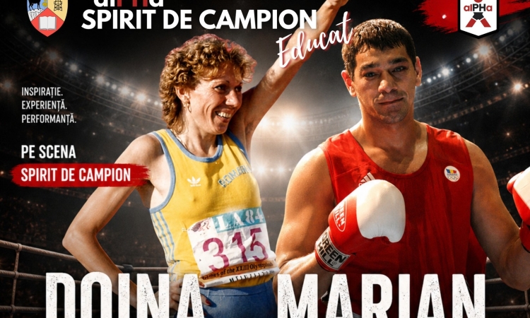 Campioni ai României, pe aceeași scenă la Ploiești: Doina Melinte și Marian Simion vin la „alPHa – Spirit de Campion Educat”