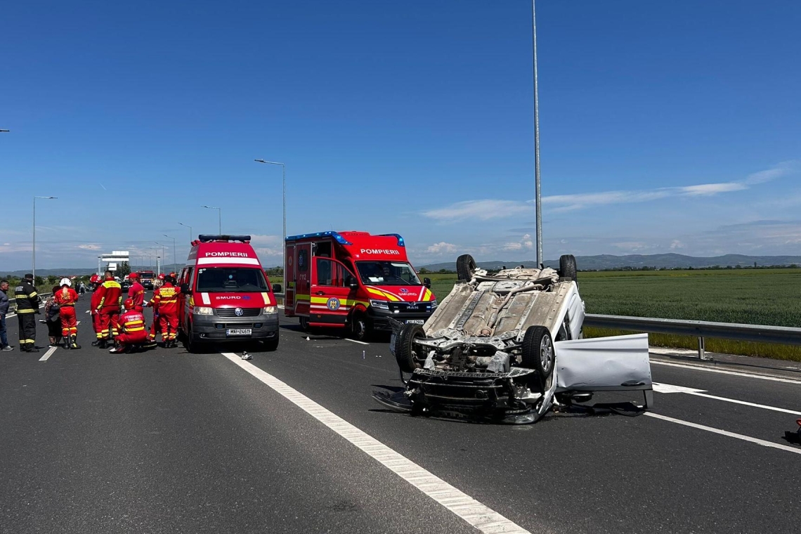Accident grav în Albești Paleologu, la intrarea pe A7