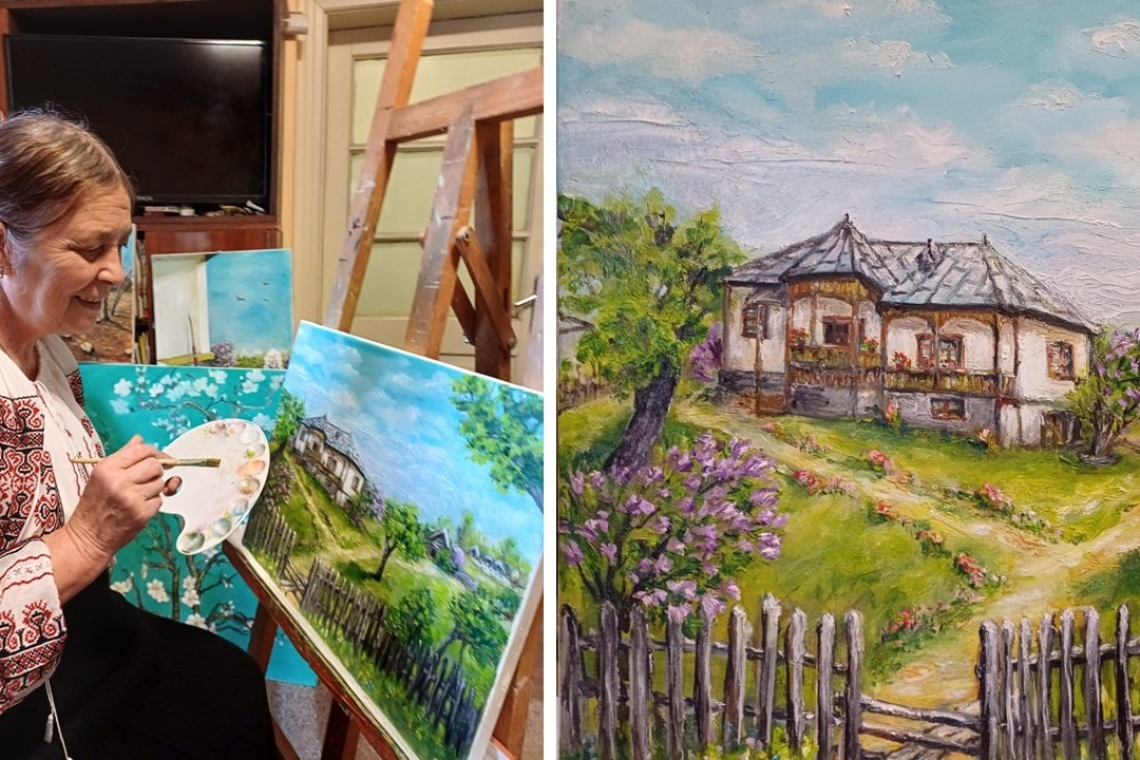 Georgeta Groșescu – artista care transformă liniștea și frumusețea naturii din Provița de Jos în culoare pe pânză