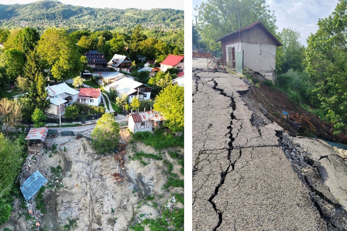 Locuitorii de pe strada Colinei din Breaza trăiesc cu teama că pământul le va înghiți cu totul gospodăriile: „Ne rugăm la Dumnezeu să nu se rupă mai rău”