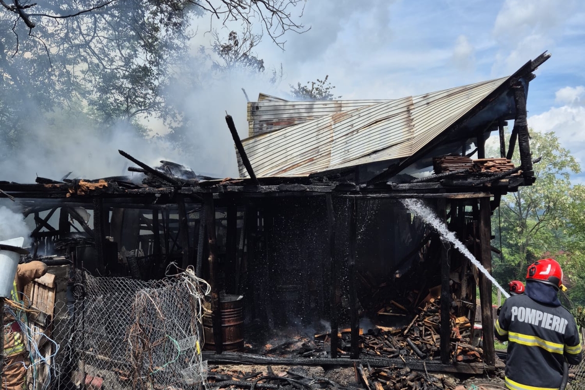 Incendiu în Poiana Câmpina. O persoană a suferit un atac de panică