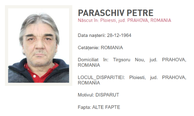 Bărbat de 61 de ani, căutat de polițiști după ce a părăsit escorta medicală în Ploiești. Prahoveanul a fost dat dispărut