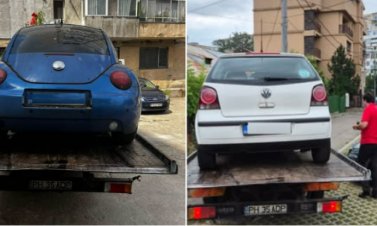 22 de autoturisme abandonate au fost ridicate de pe domeniul public din Ploiești în luna iunie