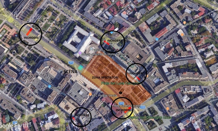 Circulația va fi închisă în centrul Ploieștiului timp de trei zile. Vezi străzile afectate 