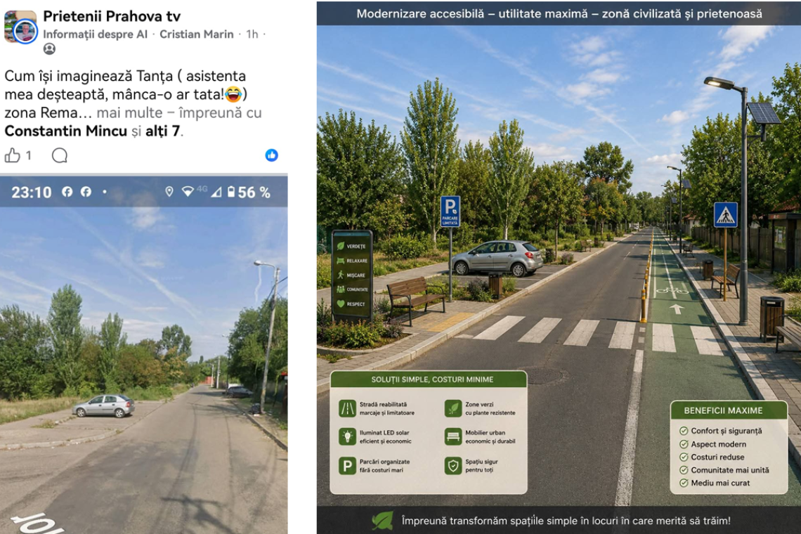 Un ploieștean a făcut, gratis, ce administrația plătește cu mii de euro: soluție simplă pentru o bucată din strada Apelor