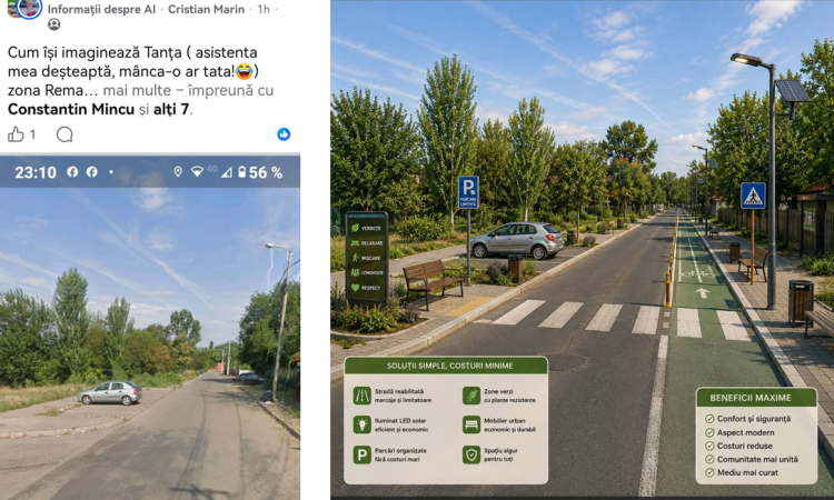 Un ploieștean a făcut, gratis, ce administrația plătește cu mii de euro: soluție simplă pentru o bucată din strada Apelor