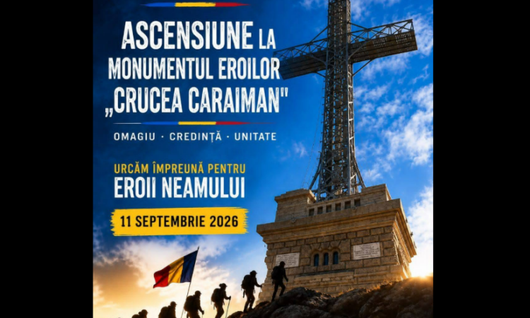 Ascensiune spre Crucea Eroilor de pe Caraiman, pe 11 septembrie. Militari, veterani și voluntari vor urca la monument pentru a-i omagia pe eroii români