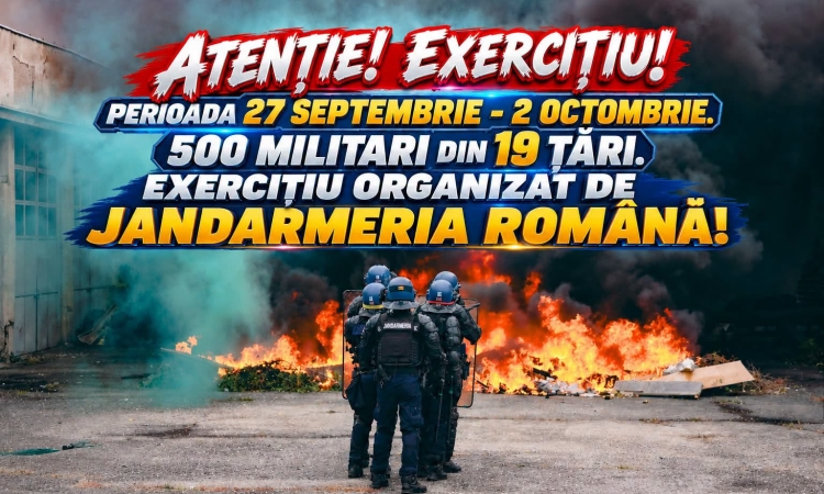 Exercițiu internațional al Jandarmeriei, inclusiv în Prahova. Peste 500 de militari vor participa la simulări de intervenție