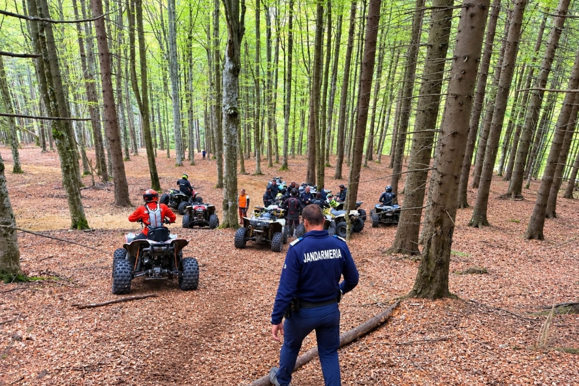 Zeci de sancțiuni pentru accesul cu ATV-urile în zone protejate din Valea Doftanei