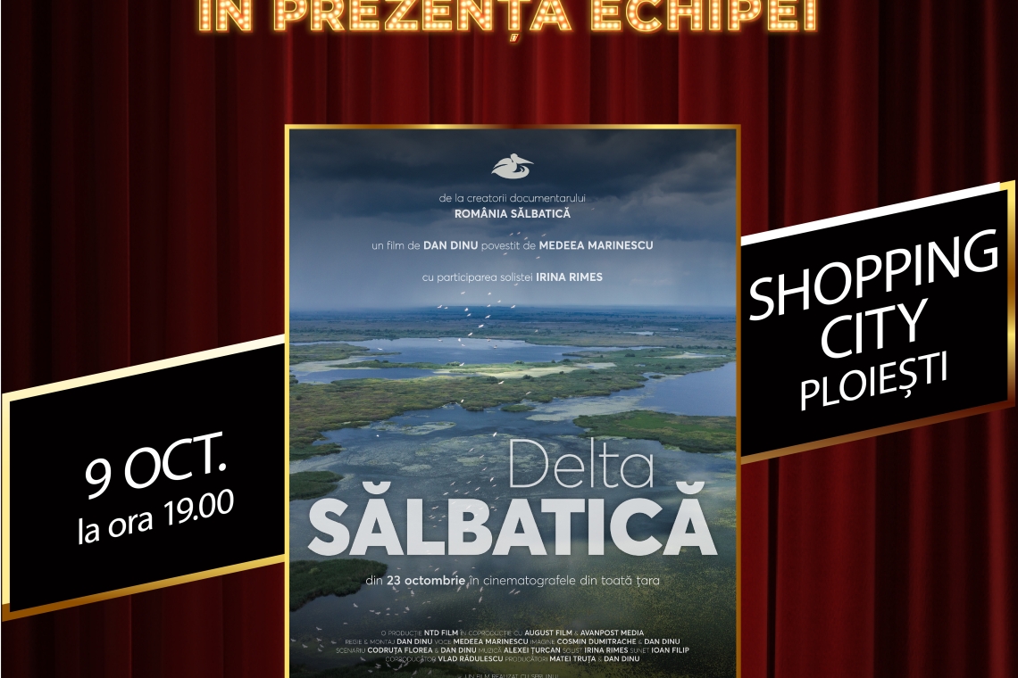 „Delta Sălbatică”, proiecție specială la Ploiești. Prahovenii iubitori de natură se întâlnesc și cu realizatorii documentarului